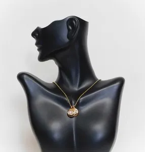 Authentic Signed Juicy Couture Gold Plated Pave Evil Eye and Heart Charm Necklace YJRU6791