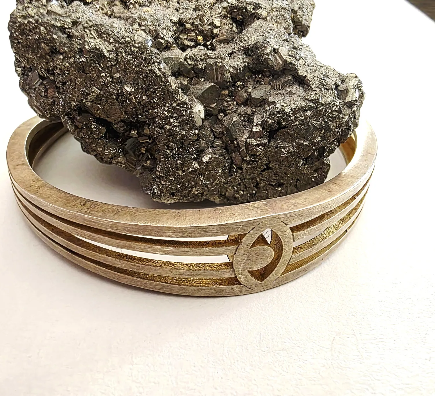 Authentic Sterling Silver 925 Gold Plated Evil Eye Protector Open Cuff Bracelet.