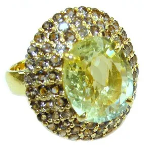 Authentic Solar Citadel Ring- Citrine Talisman Of Joy And Abundance