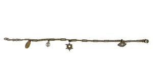 Authentic Electric Picks Bracelet Gold Plated Link Starburst Evil Eye Opal? Dainty 6-7"
