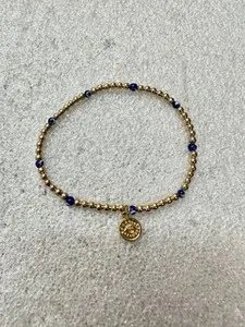 Authentic BLEE inala Gold Plated & Blue Evil Eye Stretch Bracelet 
