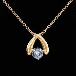 Authentic Celestial Aquamarine Heart's Embrace Pendant