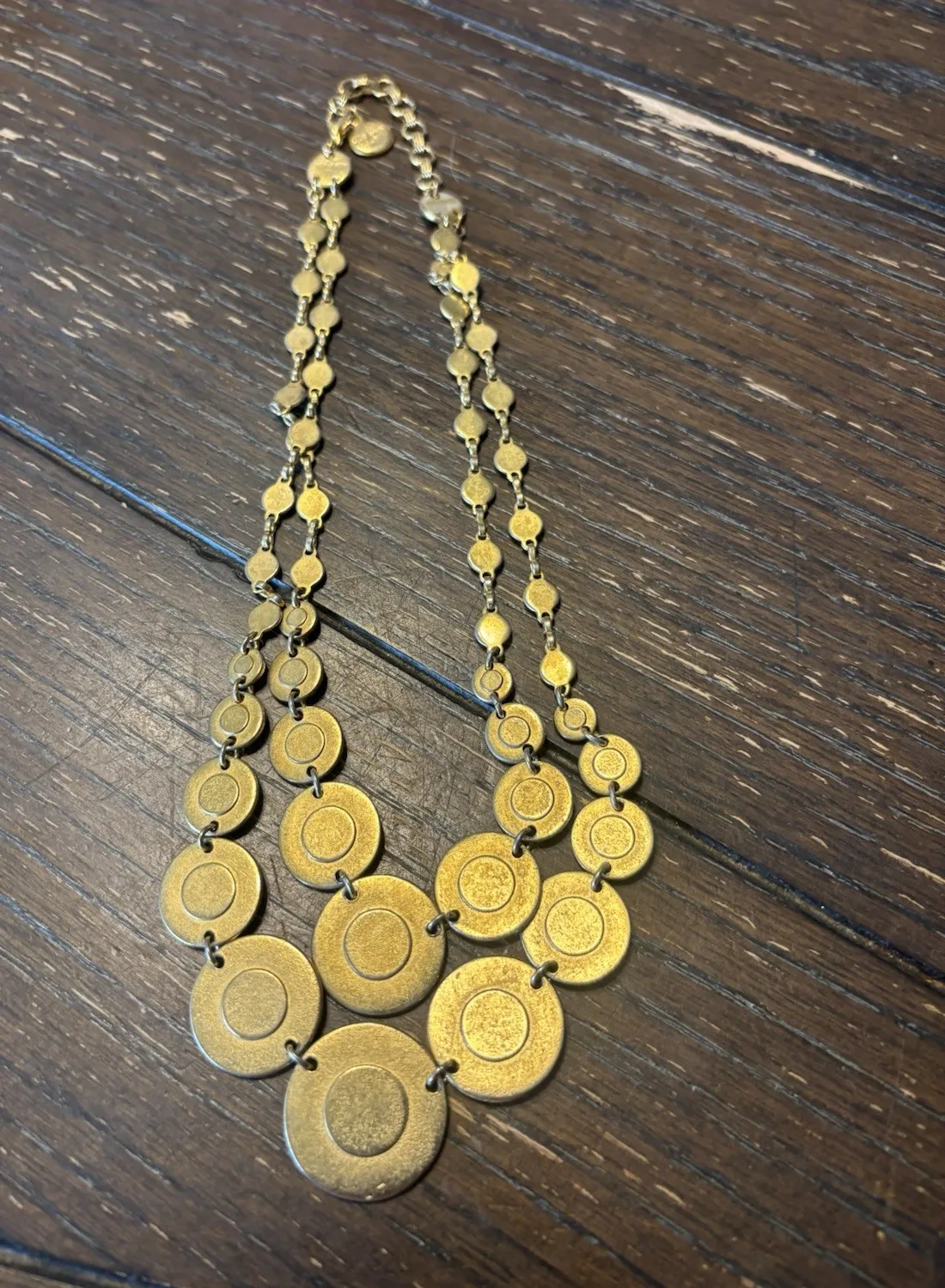 Authentic Grecian Sun Coin Necklace- 24K Gold Plated Tiered Statement Talisman