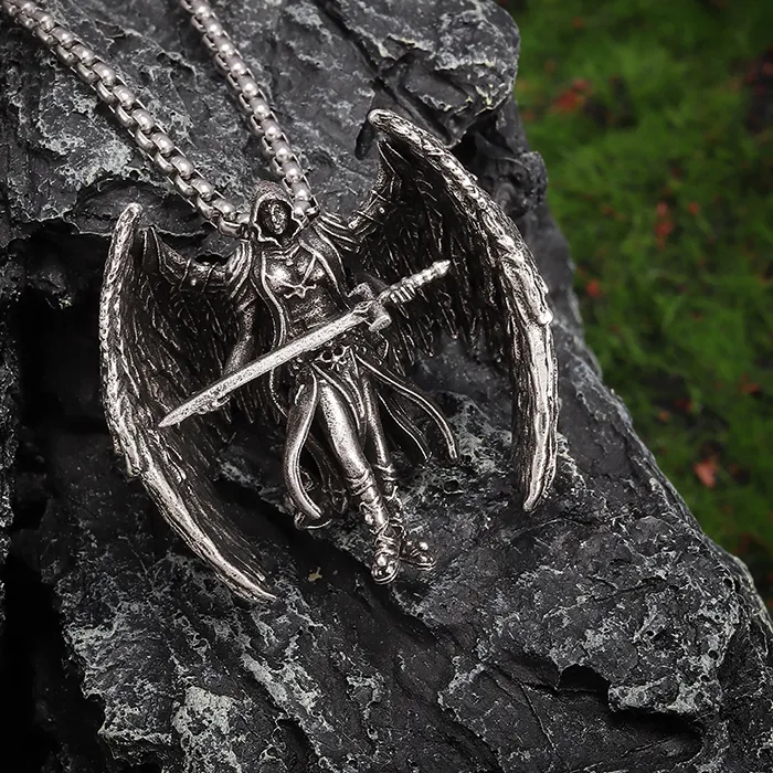 Authentic The Archangel's Embrace A Mystical Sword Pendant