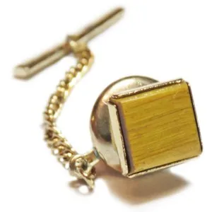 Authentic Gold Plated Metal Tiger's Eye Tie Tack