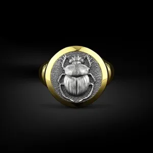 Authentic The Scarab of Re: Ancient Egyptian Solar Signet Ring