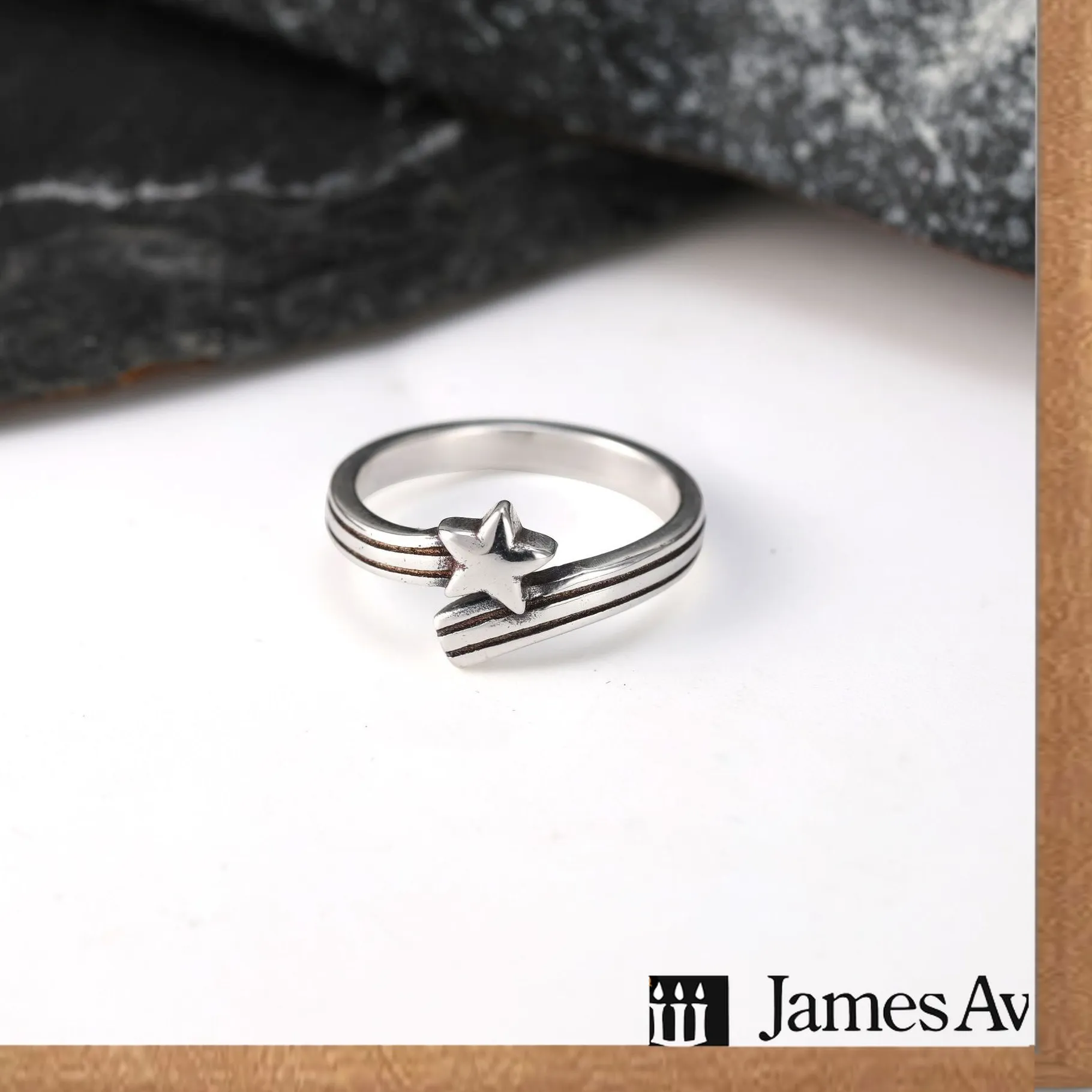 Authentic Celestial Trail Of The Shooting Star An Adjustable Open Ring Of Wishes And Destiny