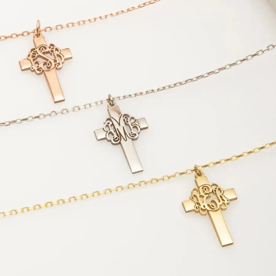 Authentic Woven Cross Of Initials A Gold- Plated Talisman Of Personal Power
