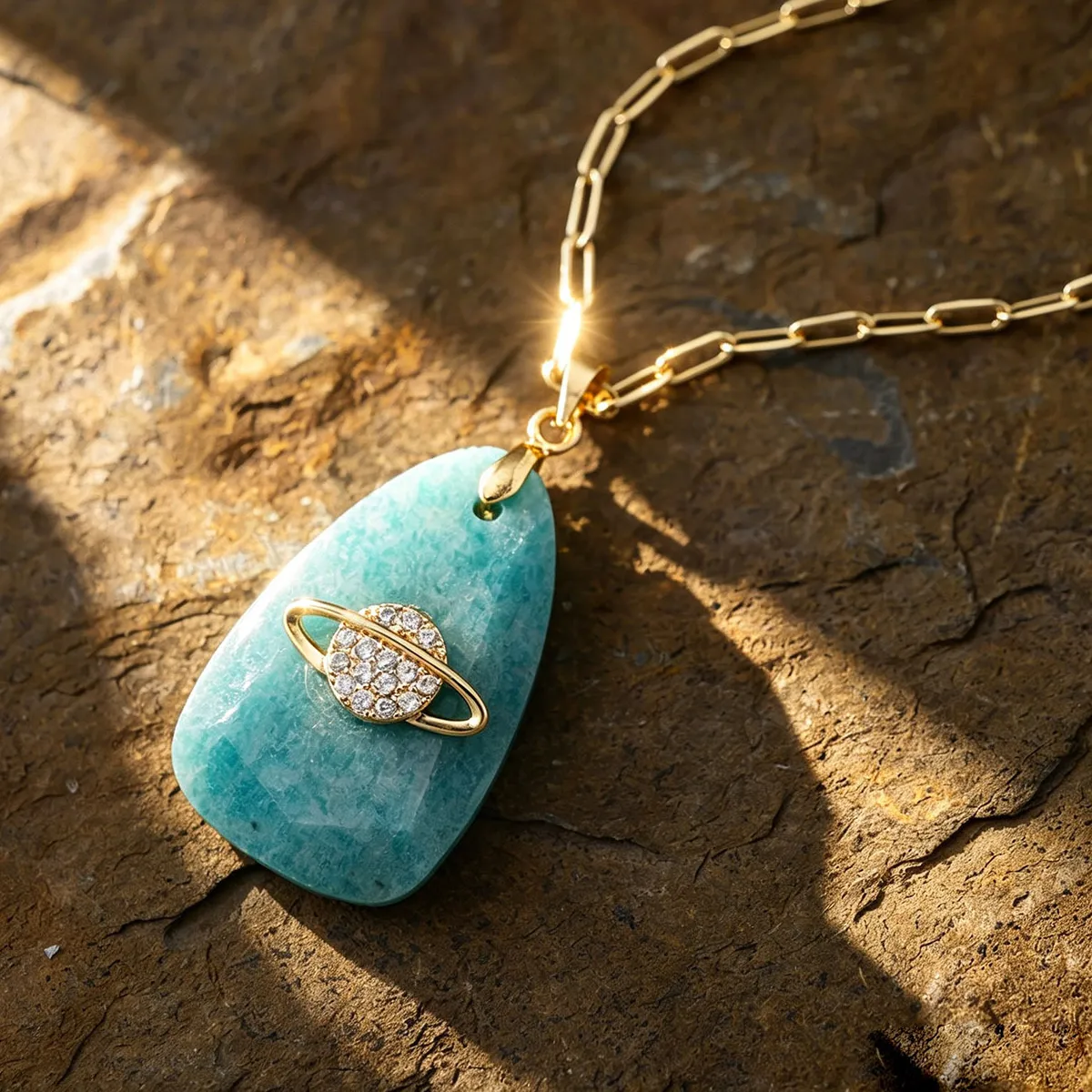 Authentic The Twin Hearts Talisman Rose Quartz & Amazonite Harmony Choker