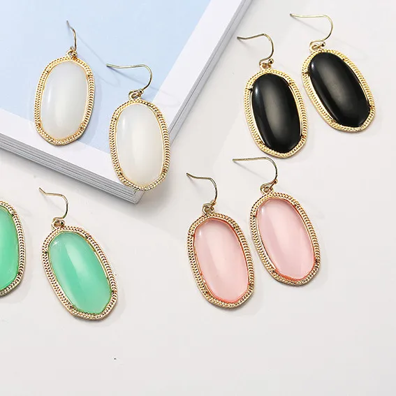 Authentic Talisman Of The Trine Equilibrium Hexagonal Resin Dangle Earrings
