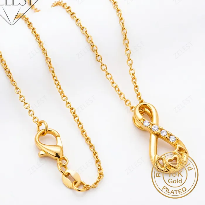 Authentic The Eternal Bond 18K Gold Infinity Zircon Heart Talisman