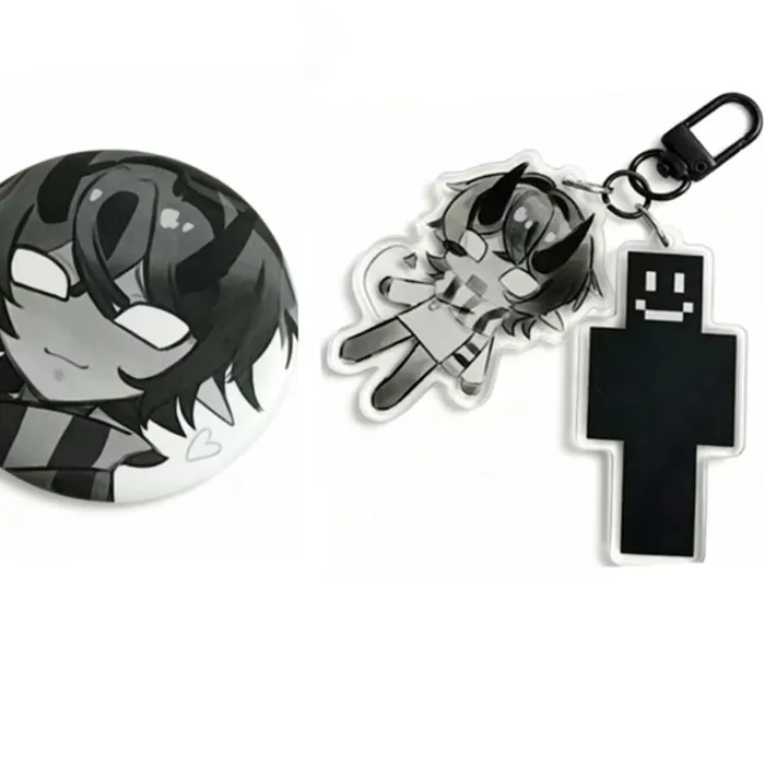 Authentic Game Twixxel Cosplay Keychain Badge Brooch Pin Kawaii Acrylic Pendant Keyring Key Chain Bag Accessory Ornament Decoration Prop