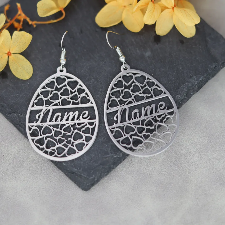 Authentic Heartbound Monogram Drop Earrings Personalized Gold- Plated Love Talismans