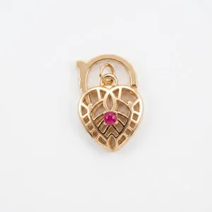 Authentic Heart's Eternal Bond: A Love Lock of Radiant Gold