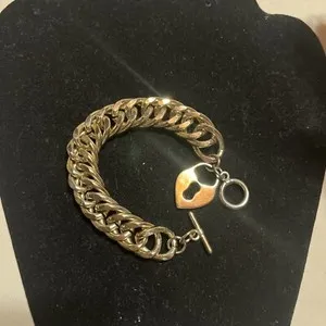 Authentic The Eternal Heart-Lock Sacred Bond Bracelet - Gold-Plated Devotion & Protection Talisman