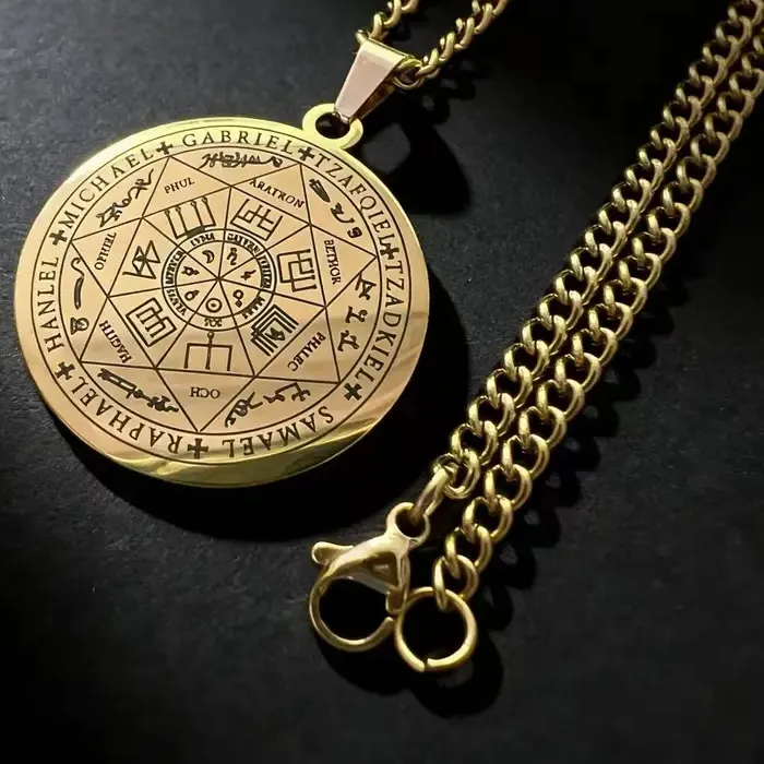 Authentic Seal Of Solomon Amulet Golden Aegis Of Wisdom