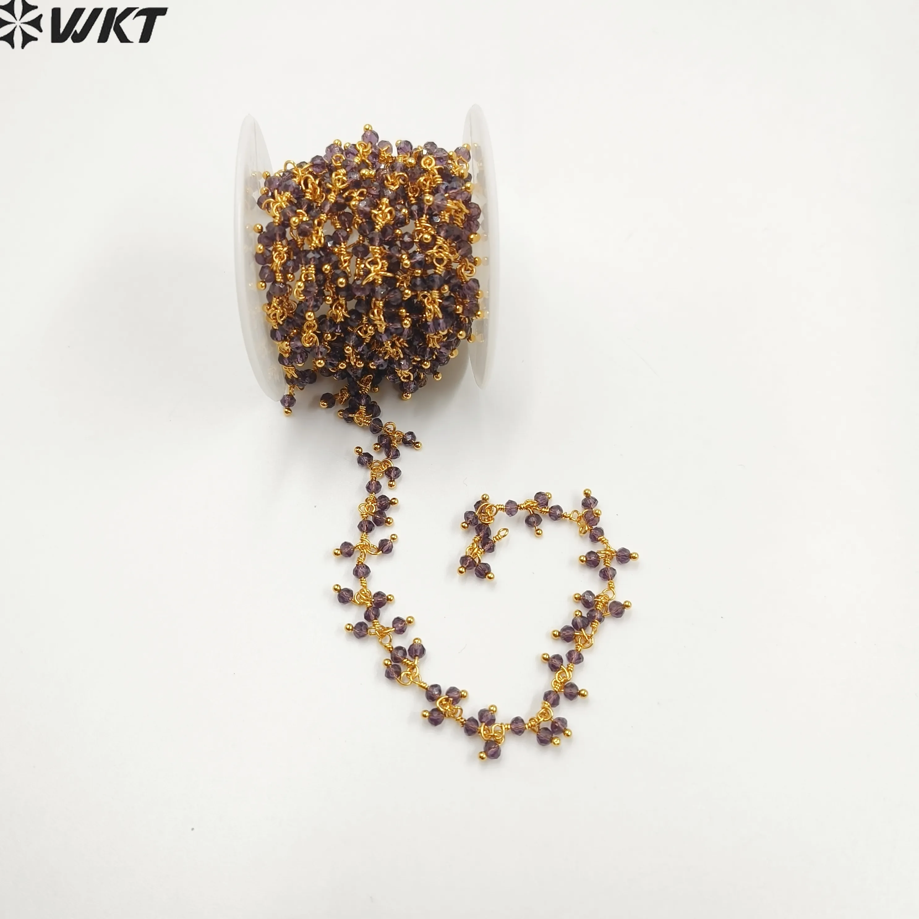 Authentic The Violet Flame Amethyst And Radiant Gold Artisan Chain