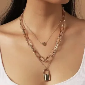 Authentic The Keeper of Secrets Cuban Link Lock Amulet - Gold Plated Talisman of Bound Intent