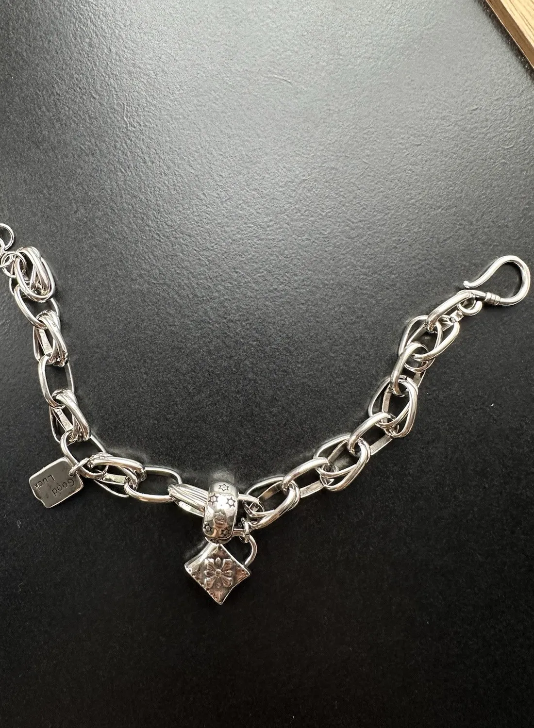 Authentic The Golden Anchor: Minimalist Lock Charm Bracelet