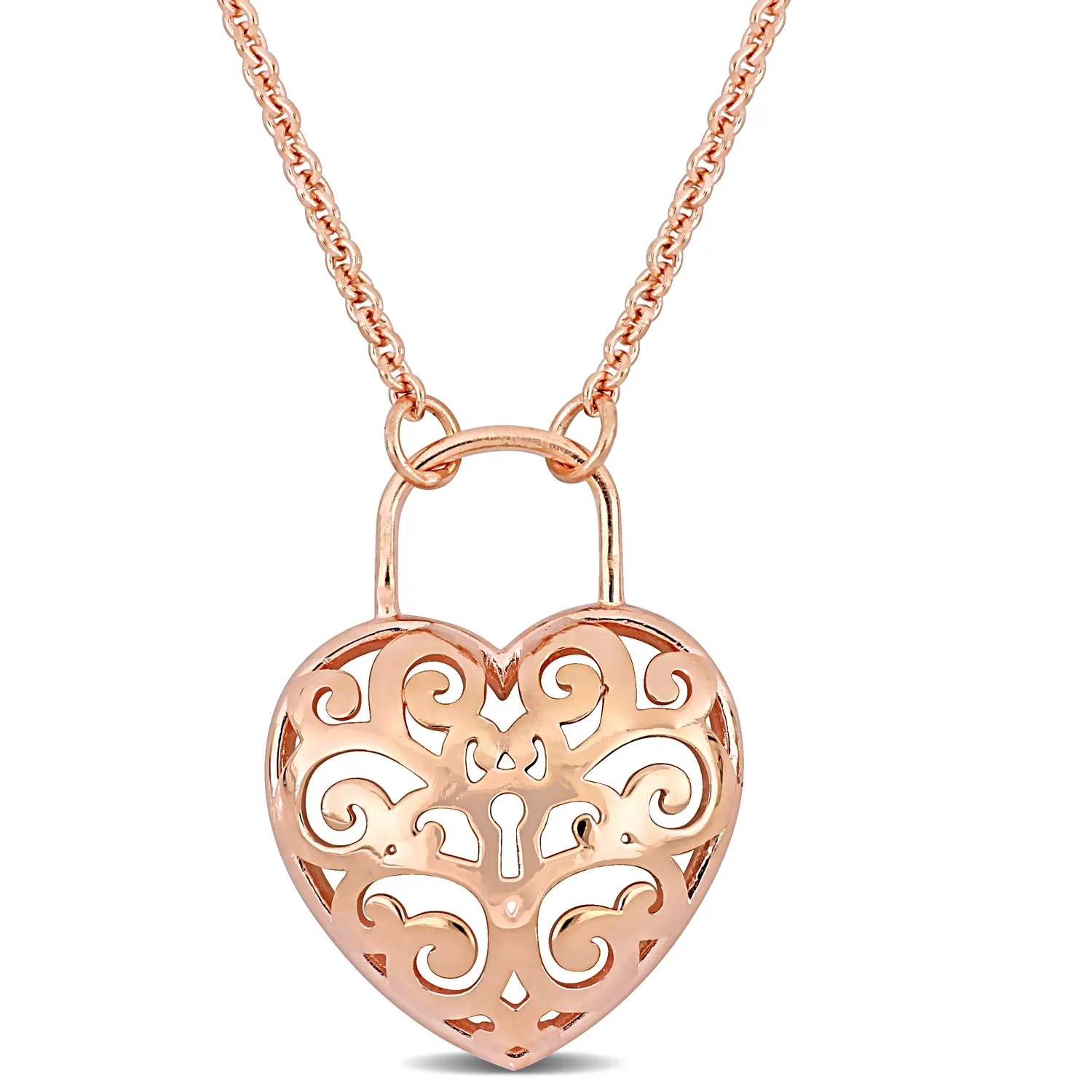 Authentic The Eternal Bond Rose Gold Heart Lock Talisman