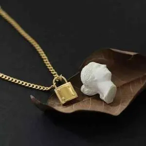 Authentic The Golden Bond of Sovereign Hearts Cuban Chain and Lock Talisman