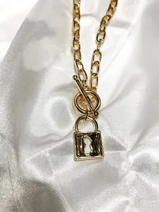 Authentic Enchanted Gold-Plated Lock of Celestial Protection Necklace