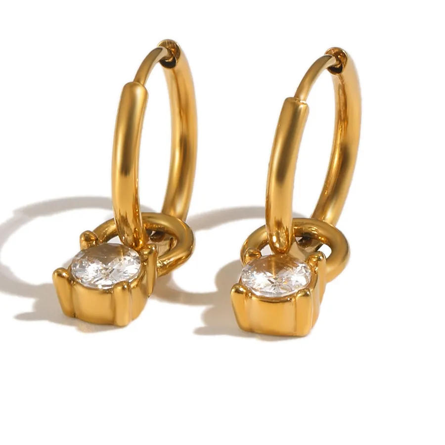 Authentic The Golden Lock of Celestial Protection Huggie Hoops