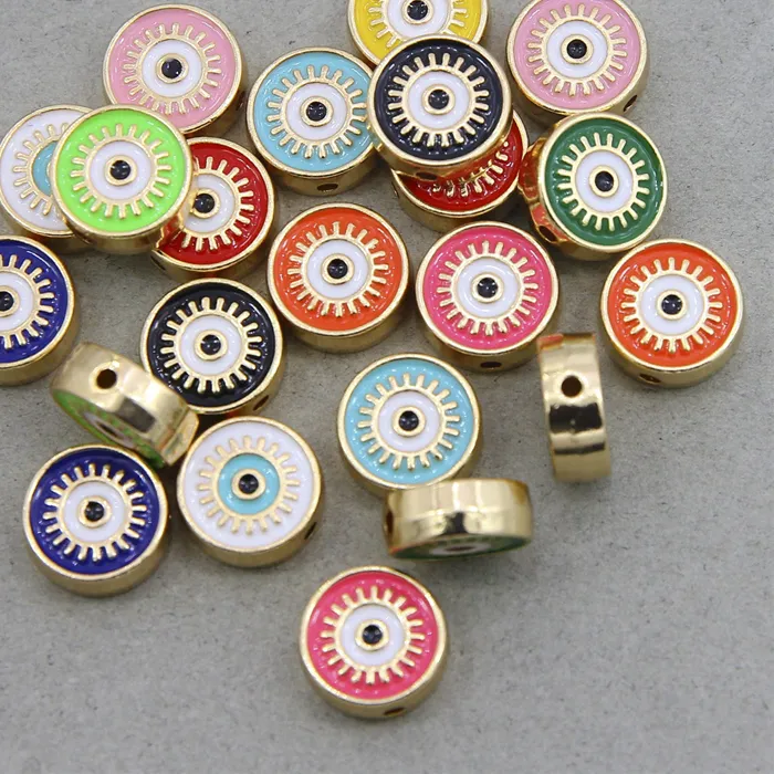 Authentic Ethereal Blue Eye Talismans 6- Gold- Plated Protective Beads