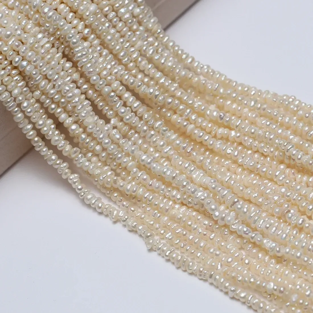 Authentic Luminous Freshwater Pearl Strand A 36Cm Thread Of Aquatic Serenity