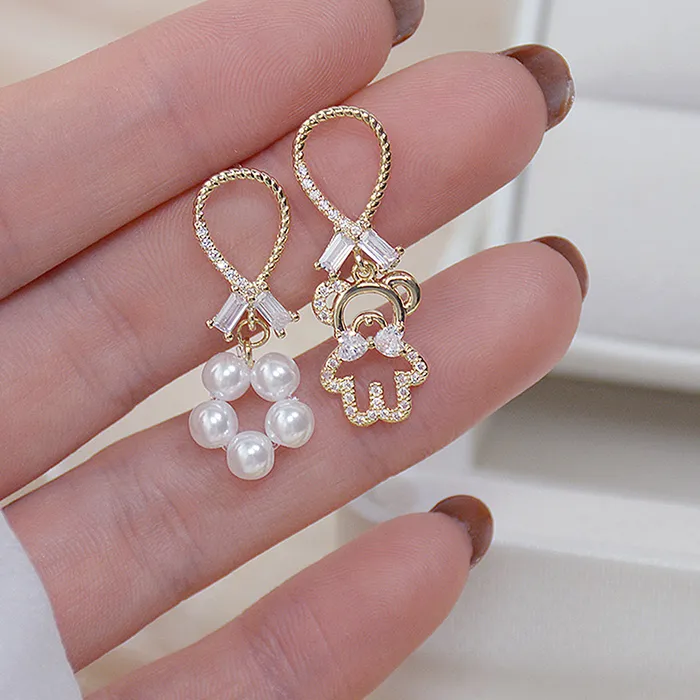 Authentic Whispers Of The Forest Guardian Bear's Embrace Gold Studs