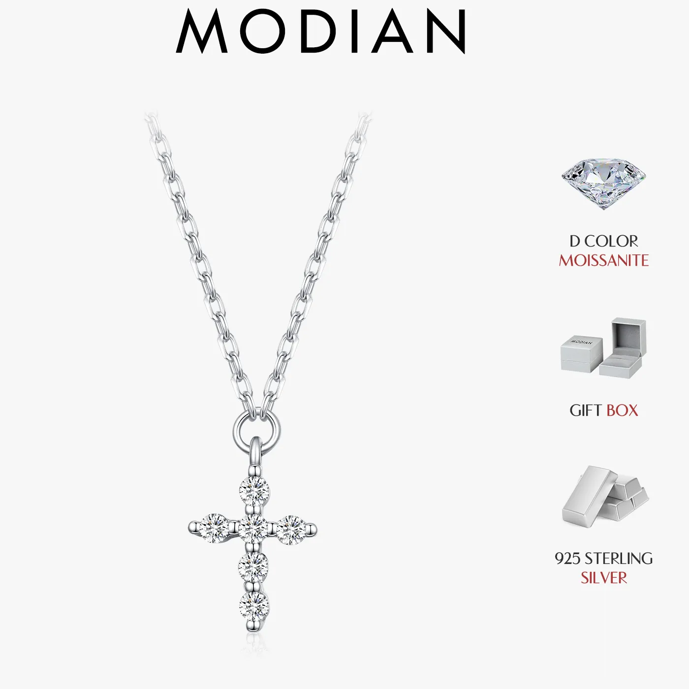 Authentic Sacred Sterling Silver Cross Talisman Adorned With Celestial Moissanite