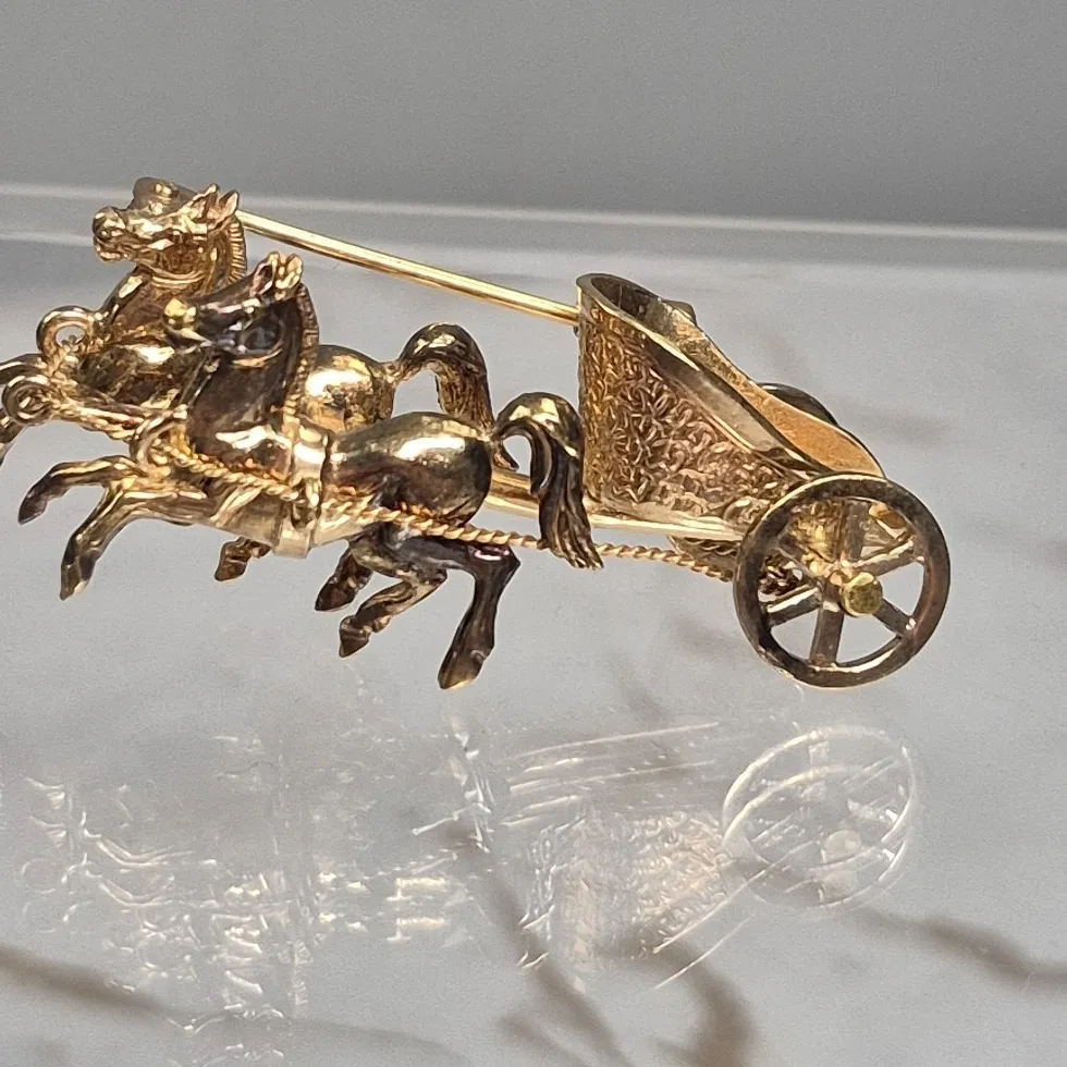 Authentic Celestial Steed Brooch - Whimsical Guardian of Prosperity
