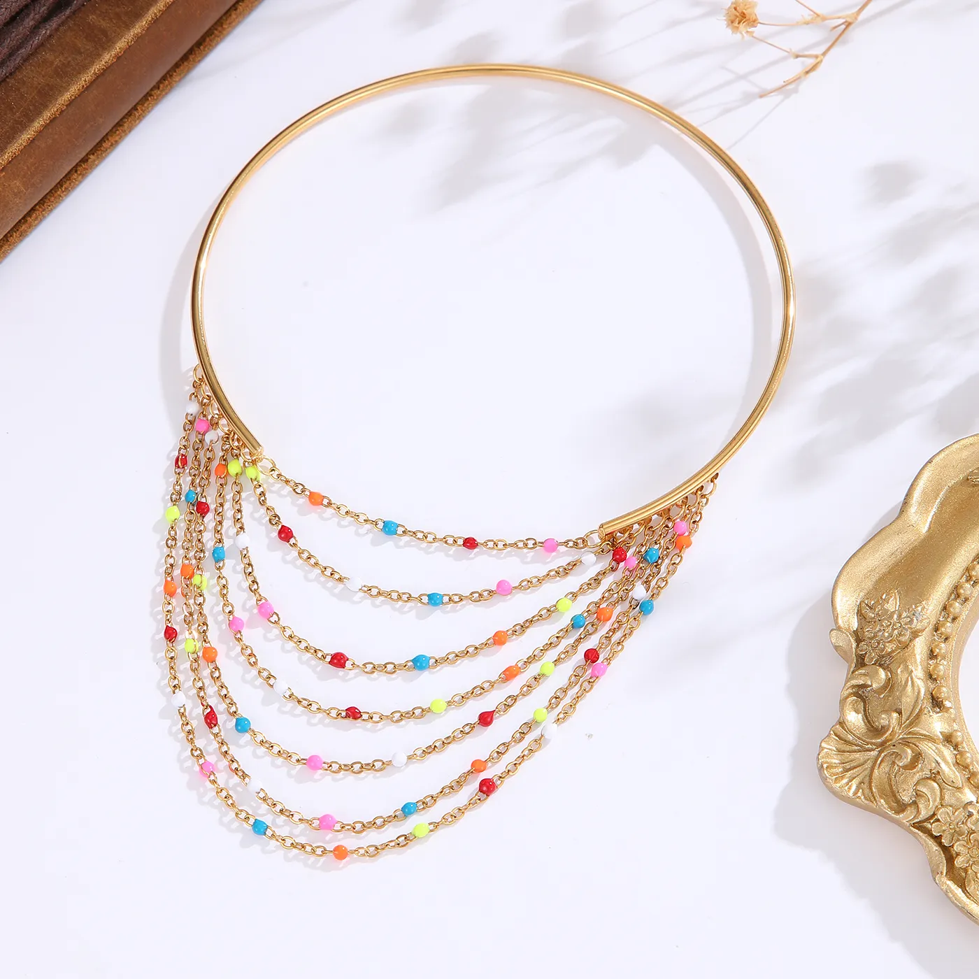 Authentic Sacred Tassel Armlet Of Golden Radiance- Artisan Bohemian Protection Cuff