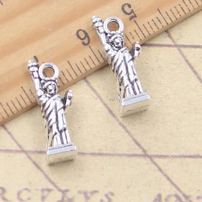 Authentic 10Pcs Charms York Statue Of Liberty 21X7X6Mm Antique Silver Color Pendants Tibetan Making Diy Handmade Craft Jewelry