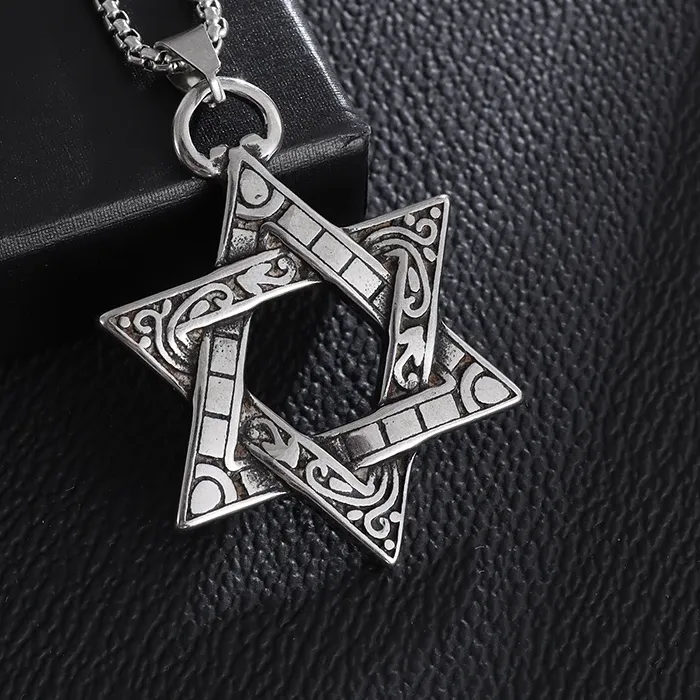 Authentic Ancient Seal Of Solomon Pendant- Sacred Six- Pointed Star Talisman In Radiant Gold Plate