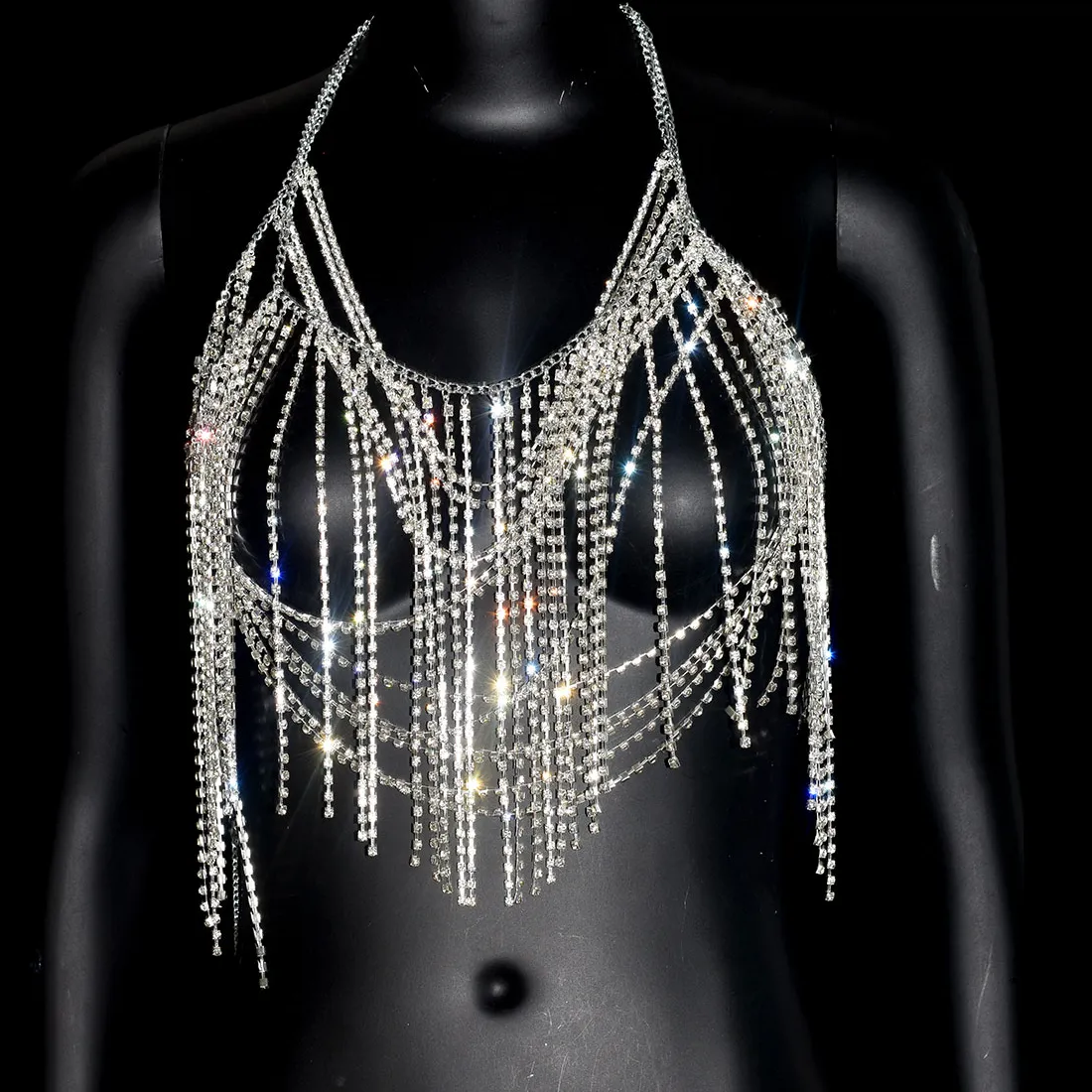 Authentic Celestial Crystal Body Chain A Veil Of Light For The Modern Muse