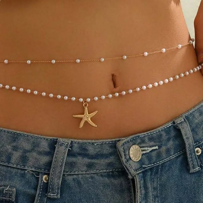 Celestial Pearl Star Lumina Waist Chain