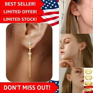 Authentic Whispers of Fortune: The Gilded Clover Talisman Earrings