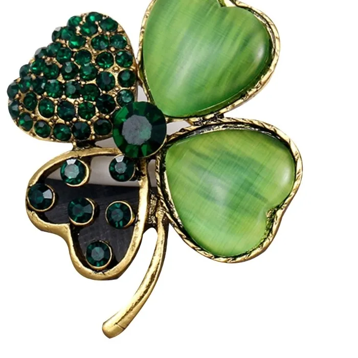 Authentic The Verdant Herald: Golden Four-Leaf Clover Talisman
