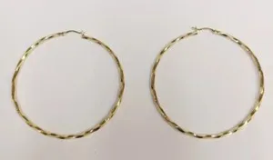 Authentic Whispers Of The Eternal Loop Golden Twisted Hoop Earrings Of Boundless Energy