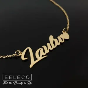 Authentic Customize Name Necklace Any Pendant Personalized Jewelry Heart Symbol Gift Charm