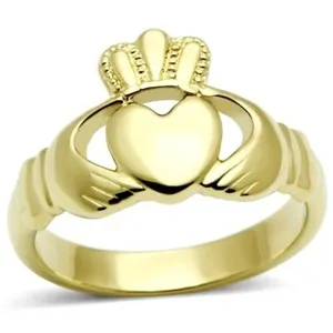 Authentic Gold Plated Claddagh Ring TK316