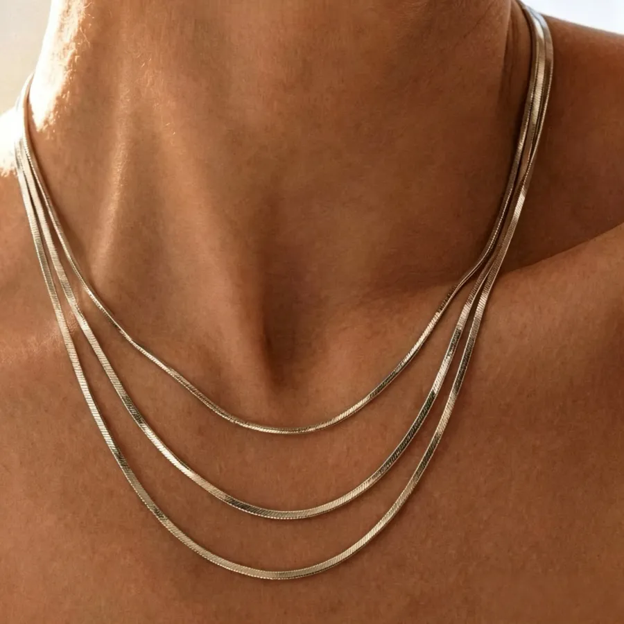 Authentic Celestial Serpent Talisman- Silver Square Snake Chain Necklace
