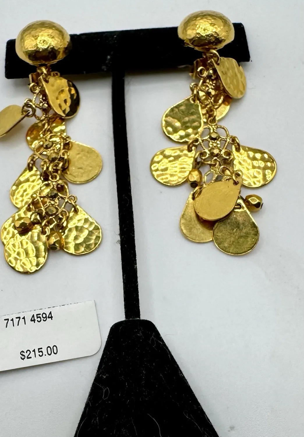 Authentic Solar Cascade Tiered Coin Disc Earrings Of Golden Light And Ancient Whispers