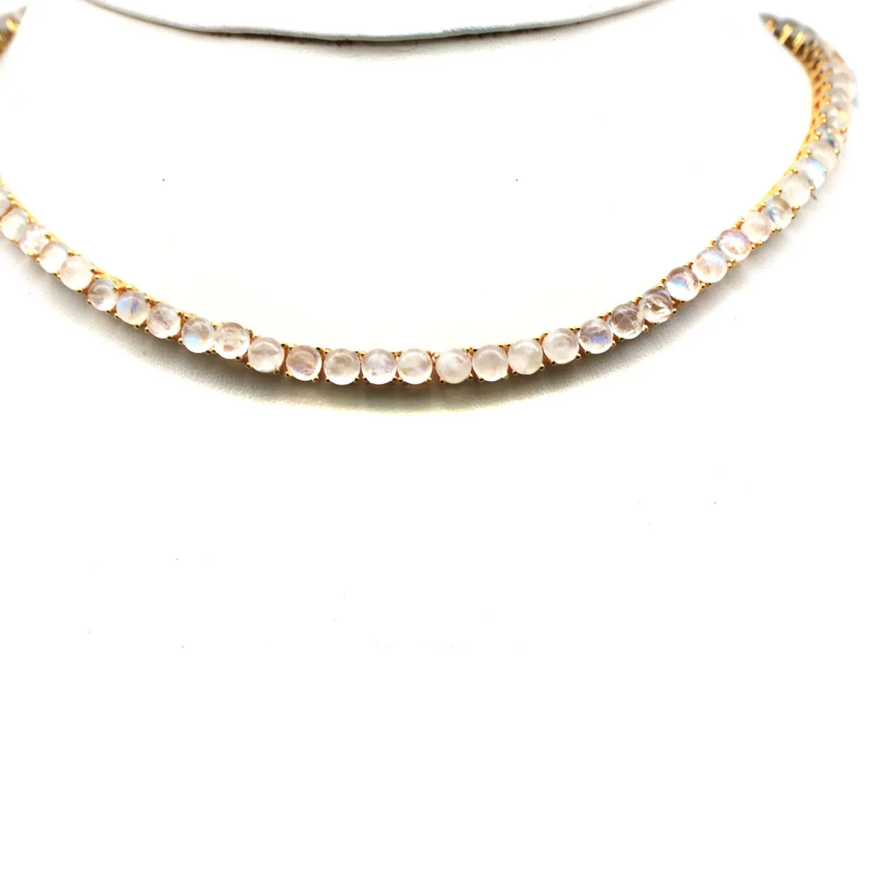 Authentic Celestial Harmony Moonstone Necklace - Sacred Fertility Amulet in 925 Sterling Silver & White Gold Plating