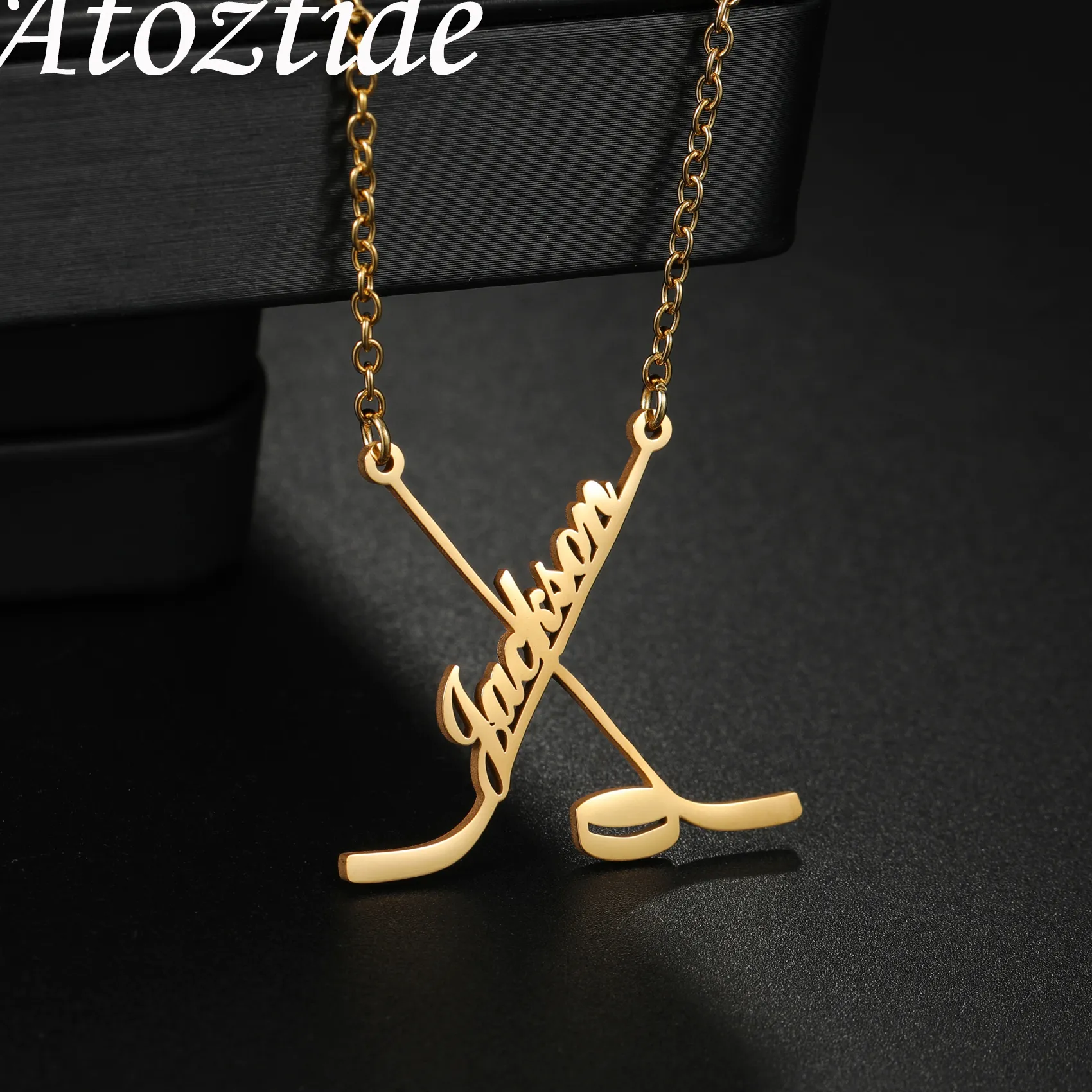 Authentic Personalized Baseball Pendant Necklace In Gold- Plated