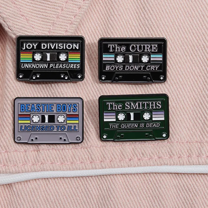 Authentic The Smiths The Queen Is Dead Tape Cassette Enamel Pin Unknown Pleasures Classic Songs Brooch Lapel Badge Jewelry For Friend