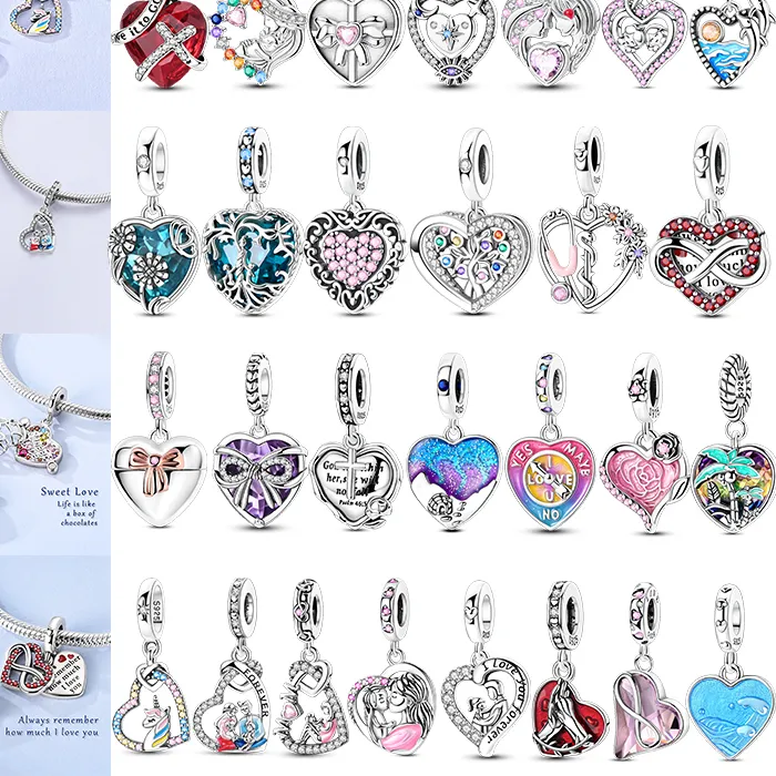 Authentic 925 Sterling Silver Tree Of Life Love Mother Family Sister Heart Infinity Eternal Symbo Fit Original Pendant Jewelry