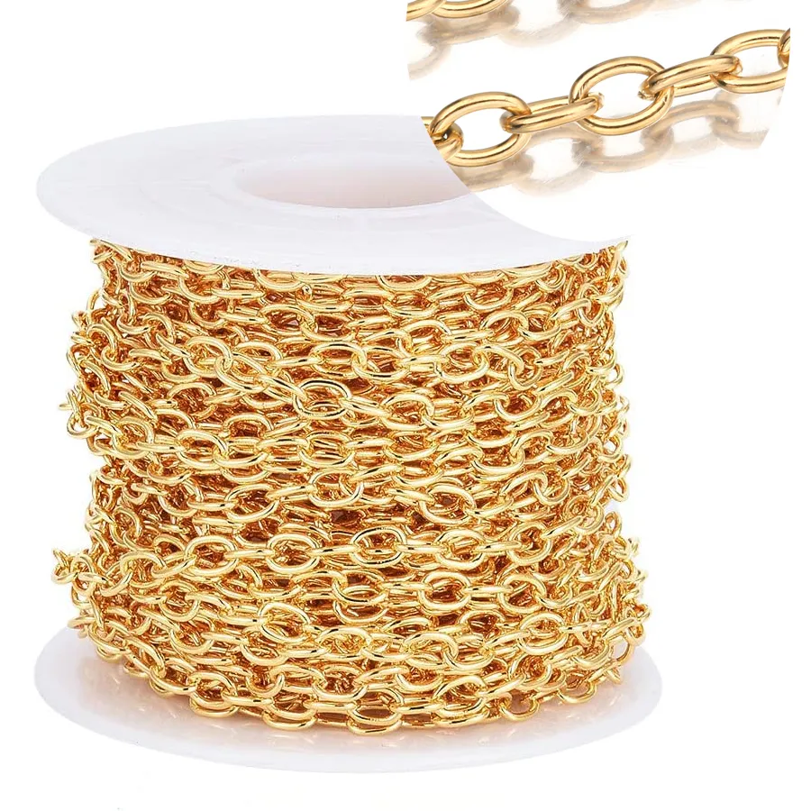 Authentic 1 Meter Width 2Mm- 5Mm O Rolo Cable Link Chain Necklace For Diy Jewelry Bracelet Necklace
