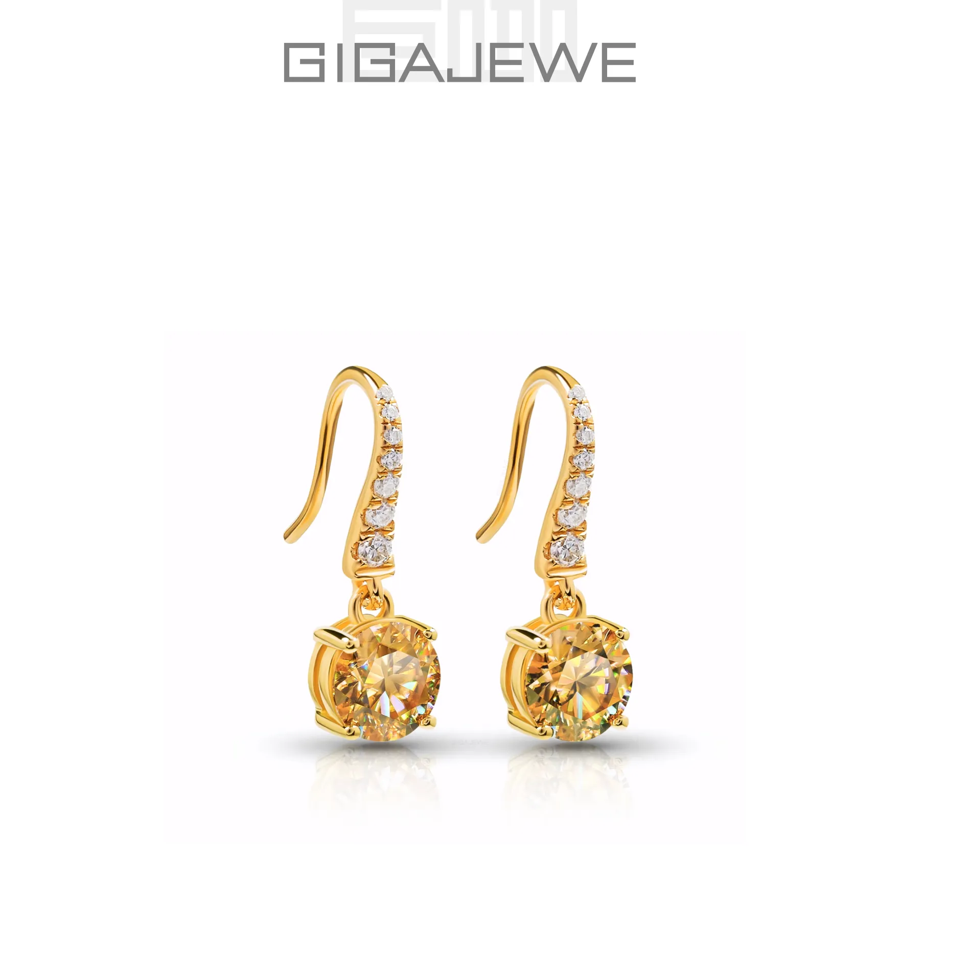 Authentic Celestial Fire Dangle Earrings In S925 Silver And Gold Plating